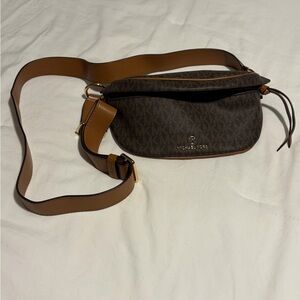 Michael Kors Brown and Black Belt Bag